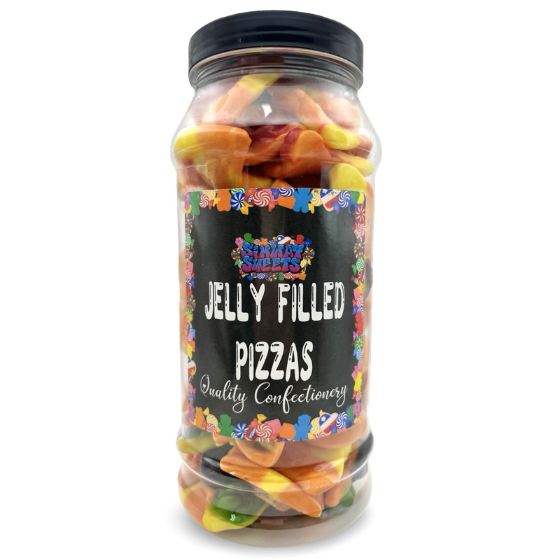 Jelly Filled Pizzas Sweets Gummy Retro Sweets Gift Jar - 730g