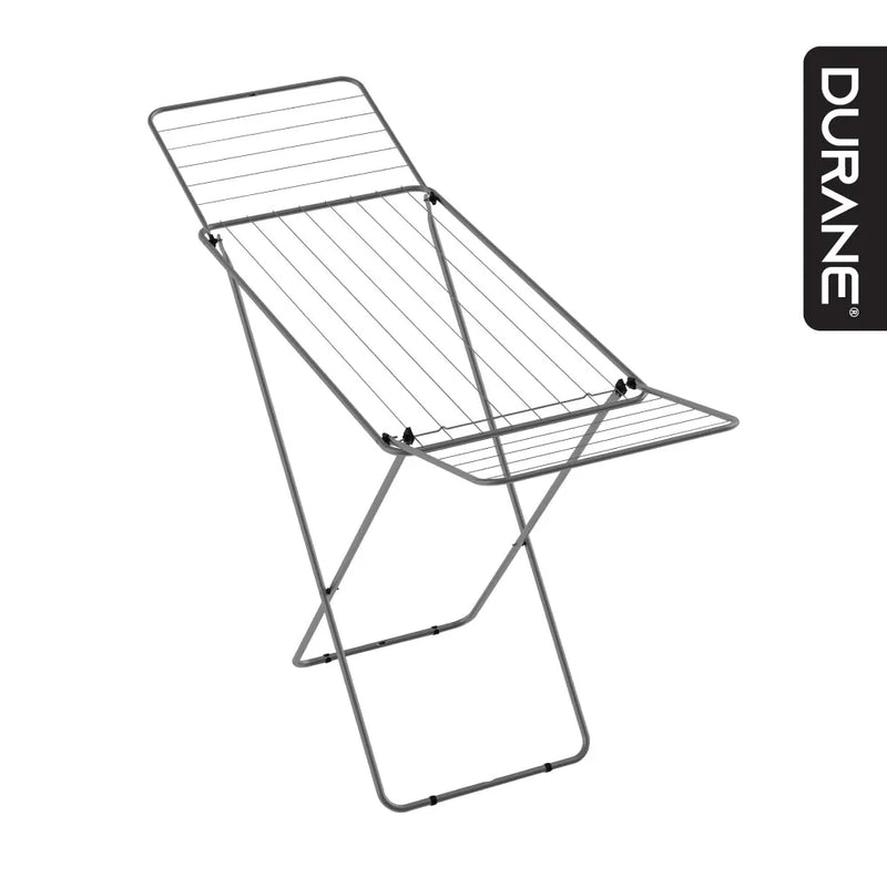 Durane Clothes Airer Dryer Foldable Black Ma x imum Load 18Kg