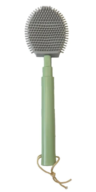 Bathroom Plastic Retractable Silicone Toilet Brush Assorted Colours