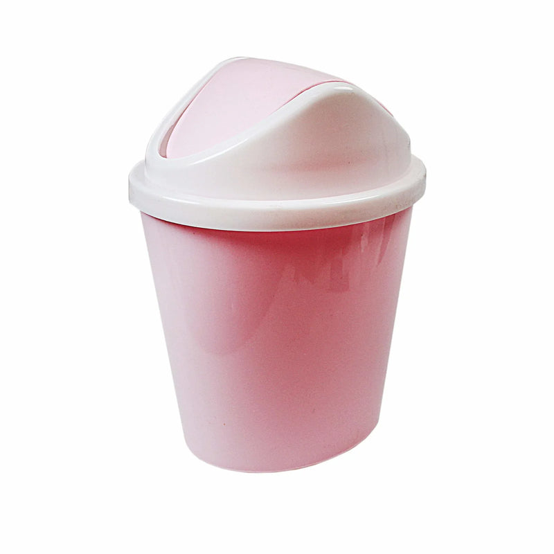 Mini Oval Plastic Dustbin Bathroom Kitchen Bedroom Bin Assorted Colours