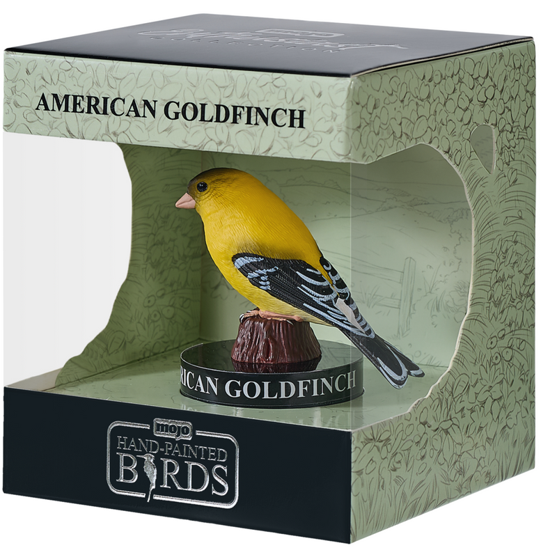 American Goldfinch Mojo Garden Hand Painted Bird