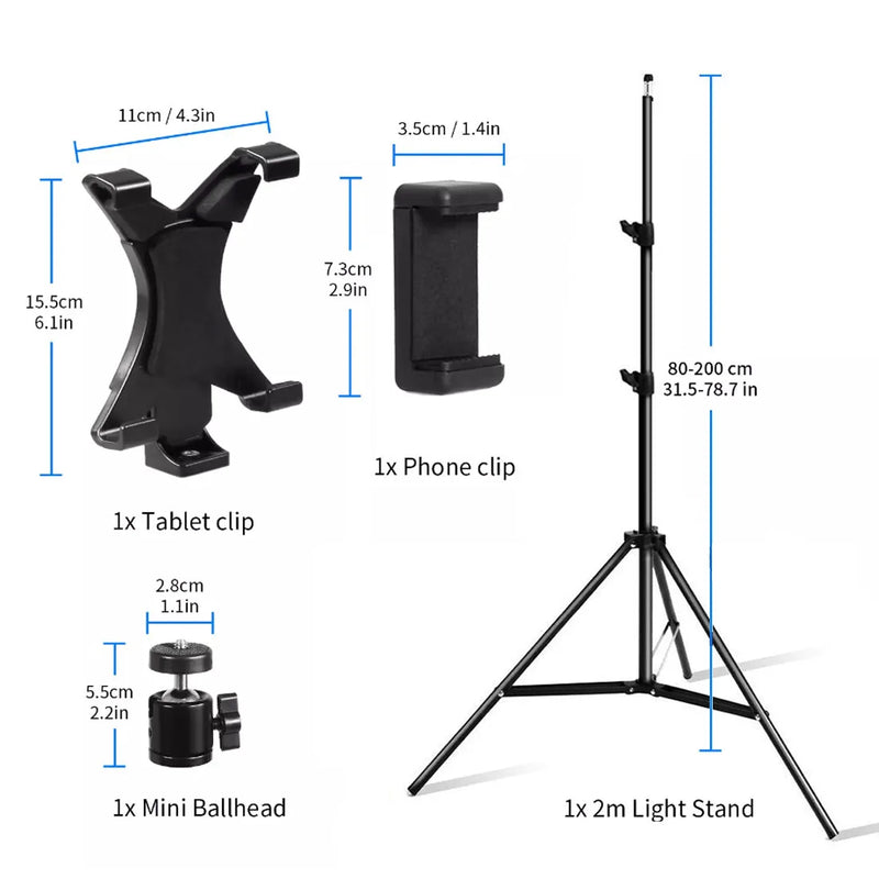 NEW 79" 2m Tablet Floor Stand Tripod Stable Phone Holder Mount 4-10.6" iPhone iPad UK