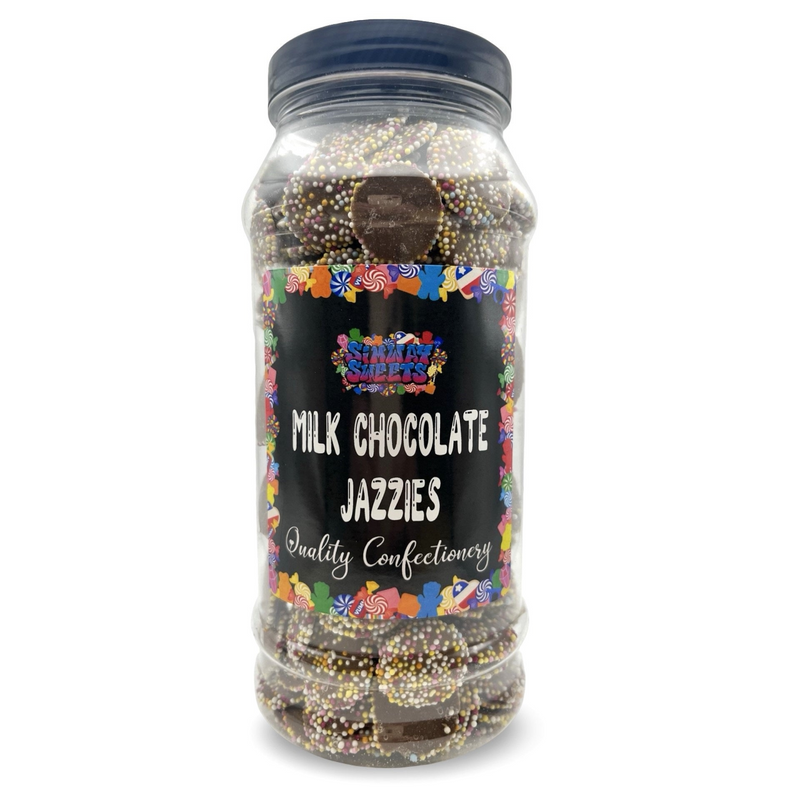 Milk Chocolate Jazzies Jazzles Retro Sweets Gift Jar - 585g