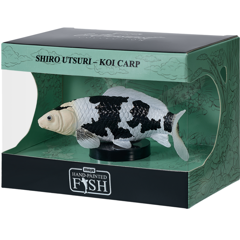 Shiro Utsuri Koi Carp Mojo Hand Painted Fish