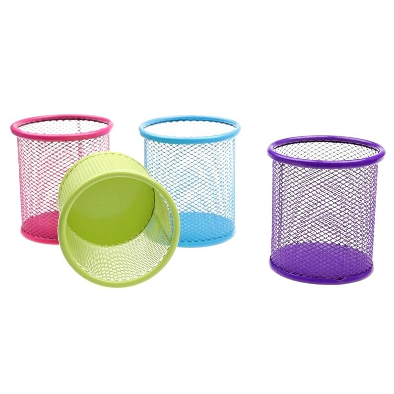 Metal Mesh Stationery Pen Holder Assorted Colours