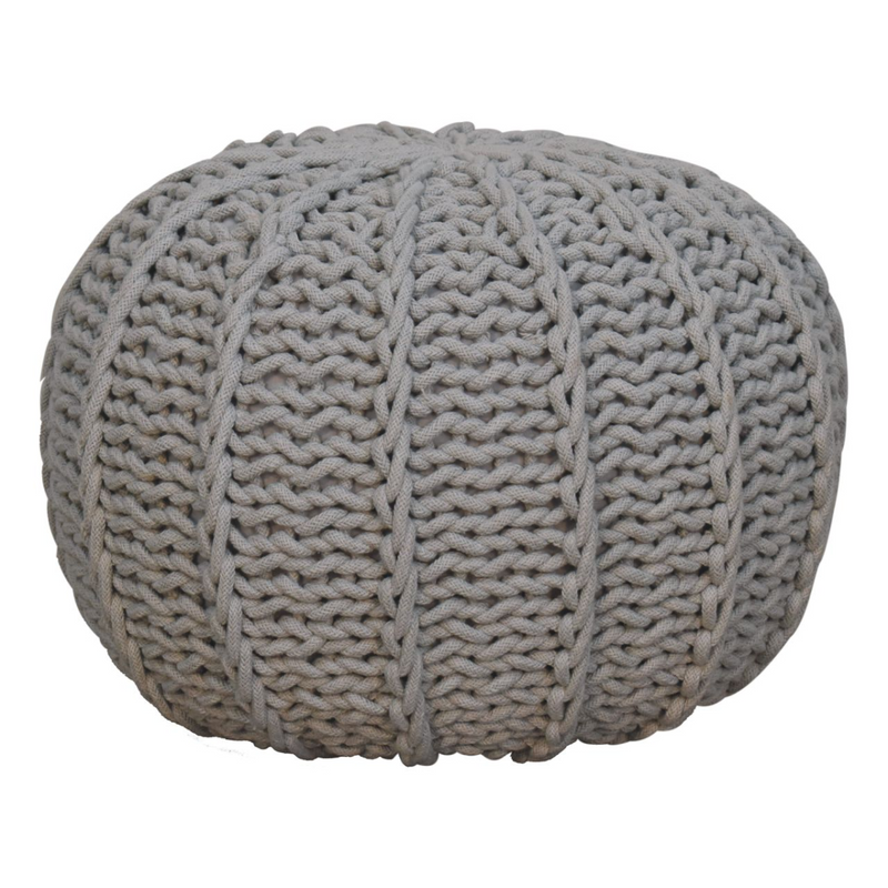 Artisan Furniture Grey Cable Pouffe