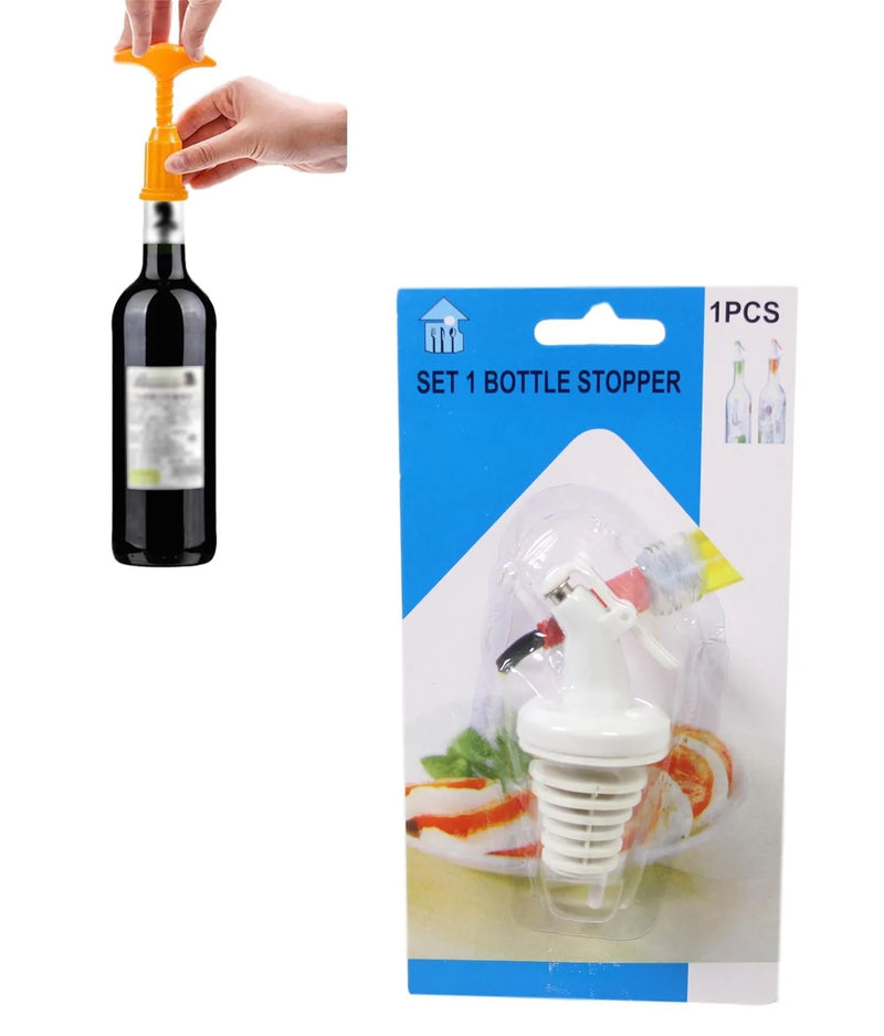 Plastic Oil Vinegar Wine Bottle Stopper Pourer Spout White