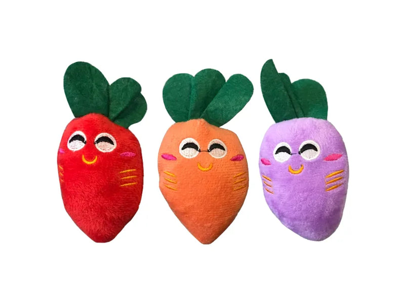 Pet Dog Squeaky Soft Toy Carrot Assorted Colours