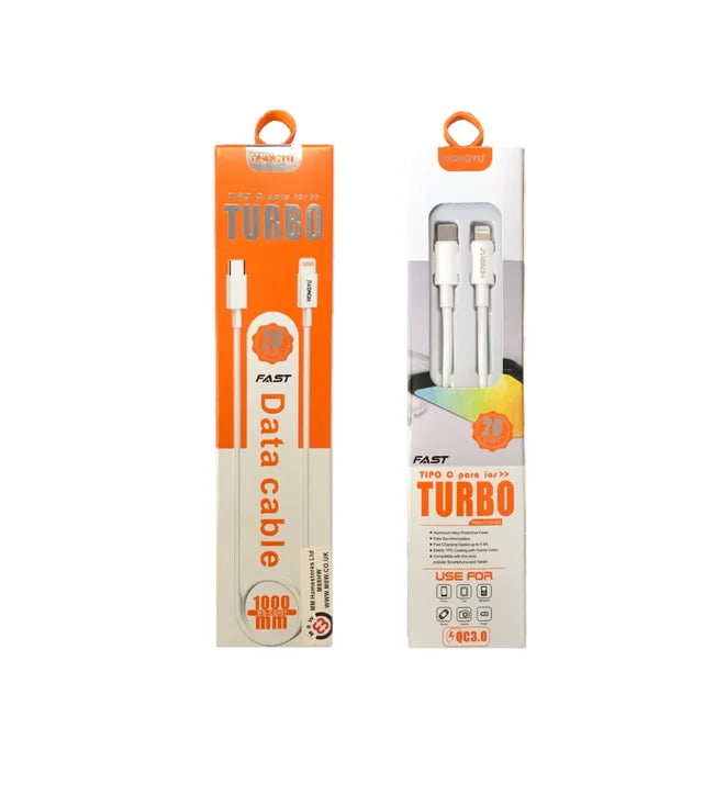 Hongyu Phone Charger Lightning Data Cable Qc3.0 White
