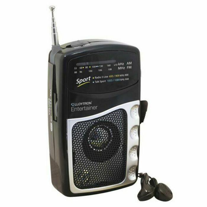 Lloytron 2 Band Personal Sports Radio with Earphones- N2201BK