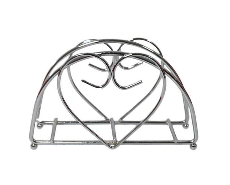 Steel Dining Table Napkin Serviette Holder With Heart Design