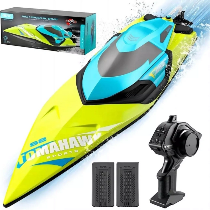 S2 High Speed RC Boats with LED Lights & 2 Batteries, 30+ mph Remote Control Boat for Pools and Lakes,2 Batteries Toys Gifts For Boys Girls.Logistics is randomly sent by DPD/EVRI/Royal Mail.