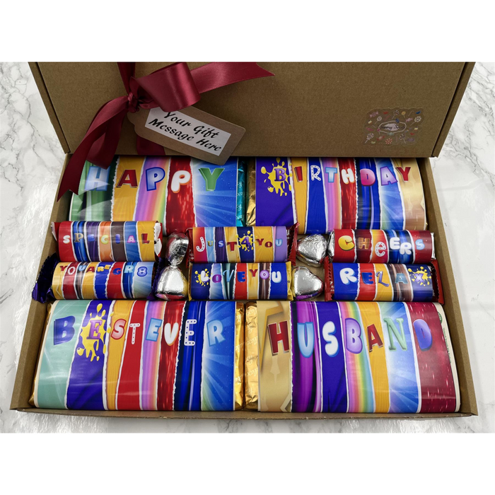 Fun Novelty Birthday Chocolate Wrapper Gift Box - Husband