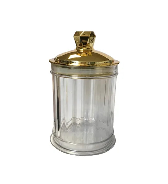 Round Transparent Plastic Candy Sweets Sugar Storage Display Jar With Lid