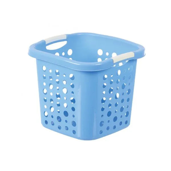 Plastic Square Laundry Basket Assorted Colours