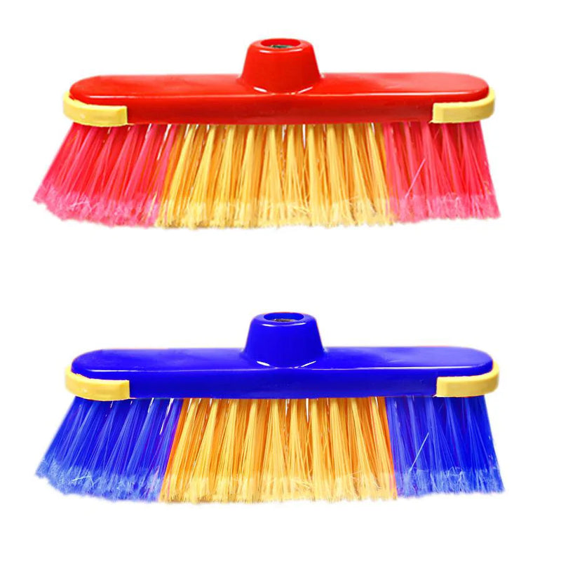 Cleaning Brush Broom Head Plastic Assorted Colours