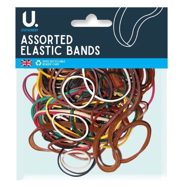 Assorted Sizes And Colours Elastic Bands 52G