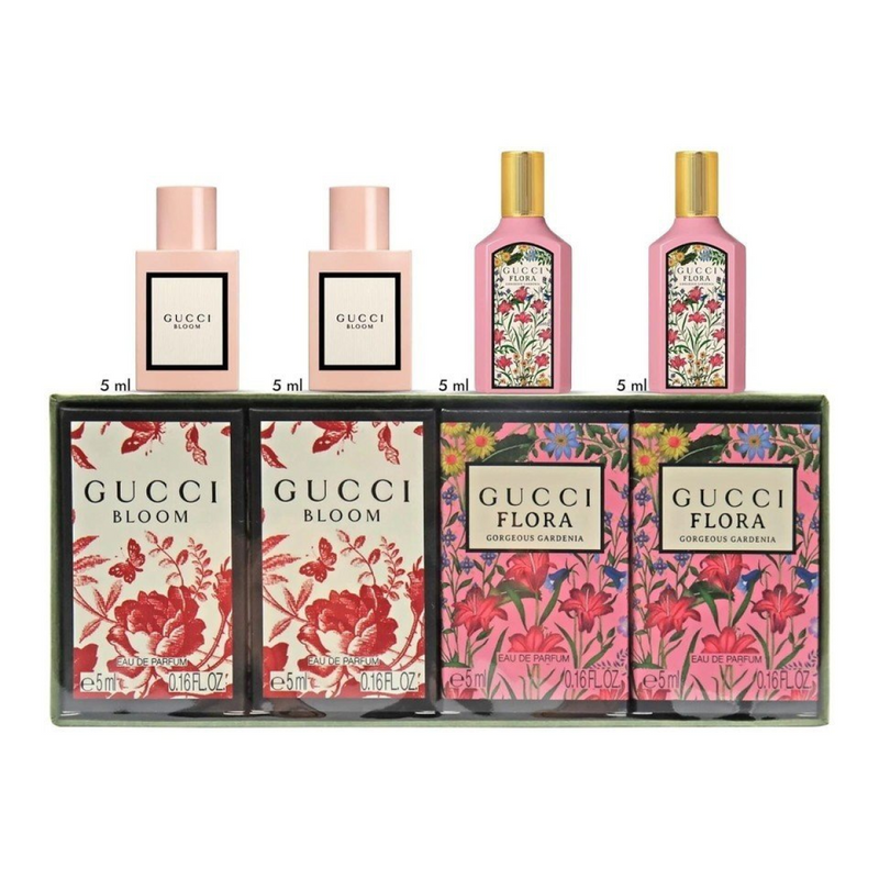 Gucci Bloom & Flora Miniature Gift Set (4 x 5ml Eau De Parfum)