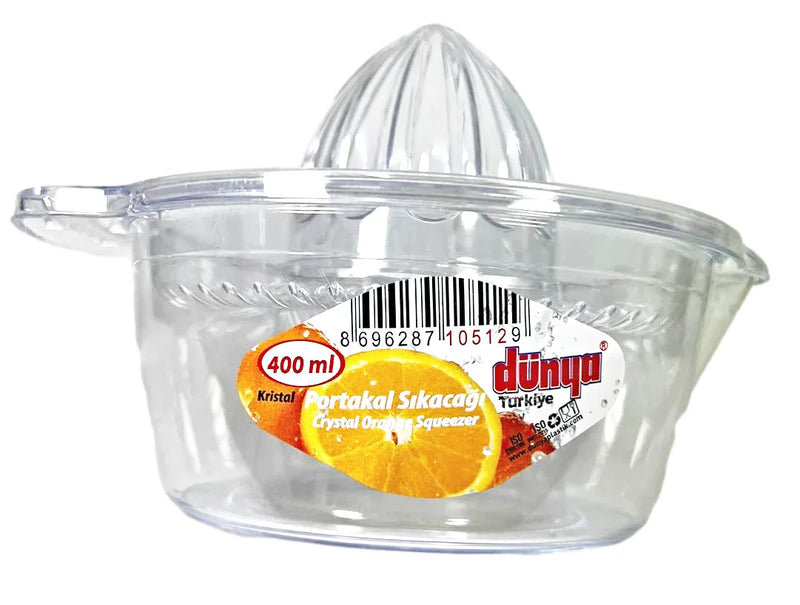 Clear Plastic Crystal Orange Lemon Juice Squeezer (Parcel Rate)