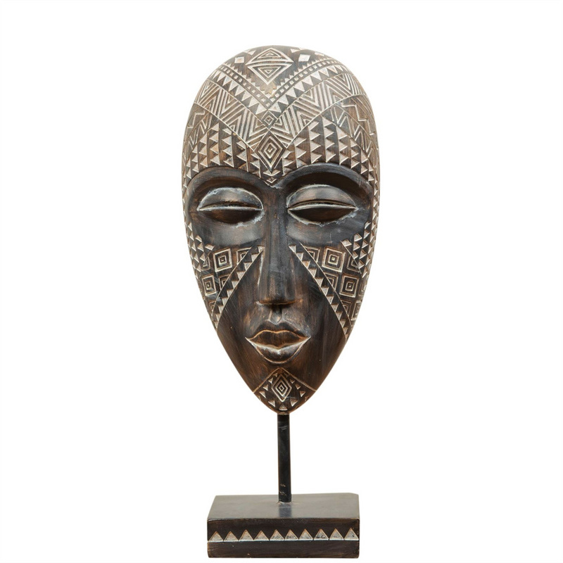 Tribal Mask with Stand 32.5cm