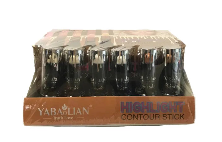 Yabaolian Highlighter Contour Stick Assorted Colours Bo x Of 24