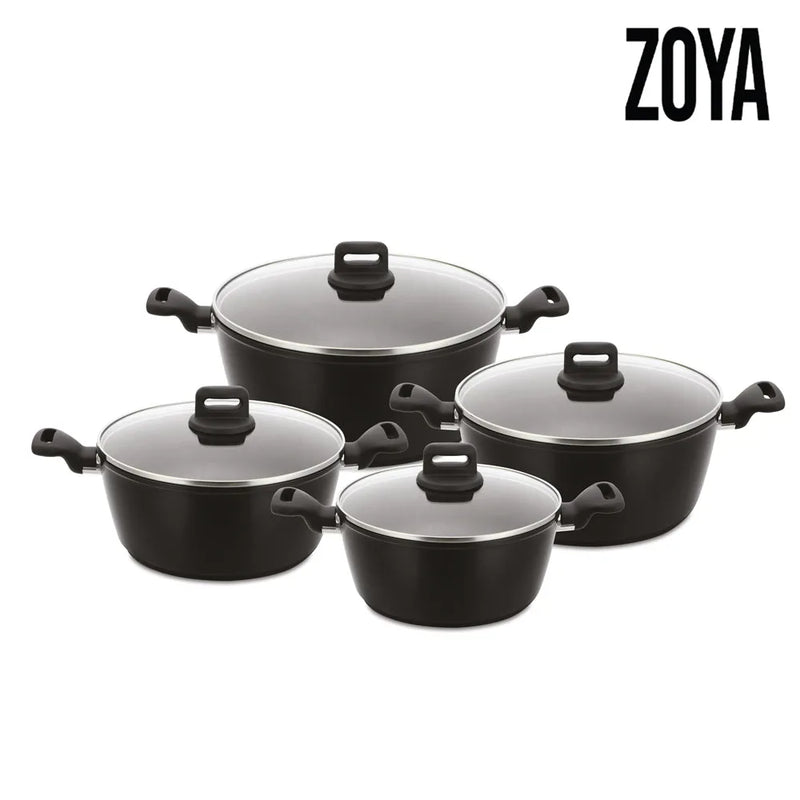 Sq Professional Zoya Forged Stockpot Set Of 4 Black