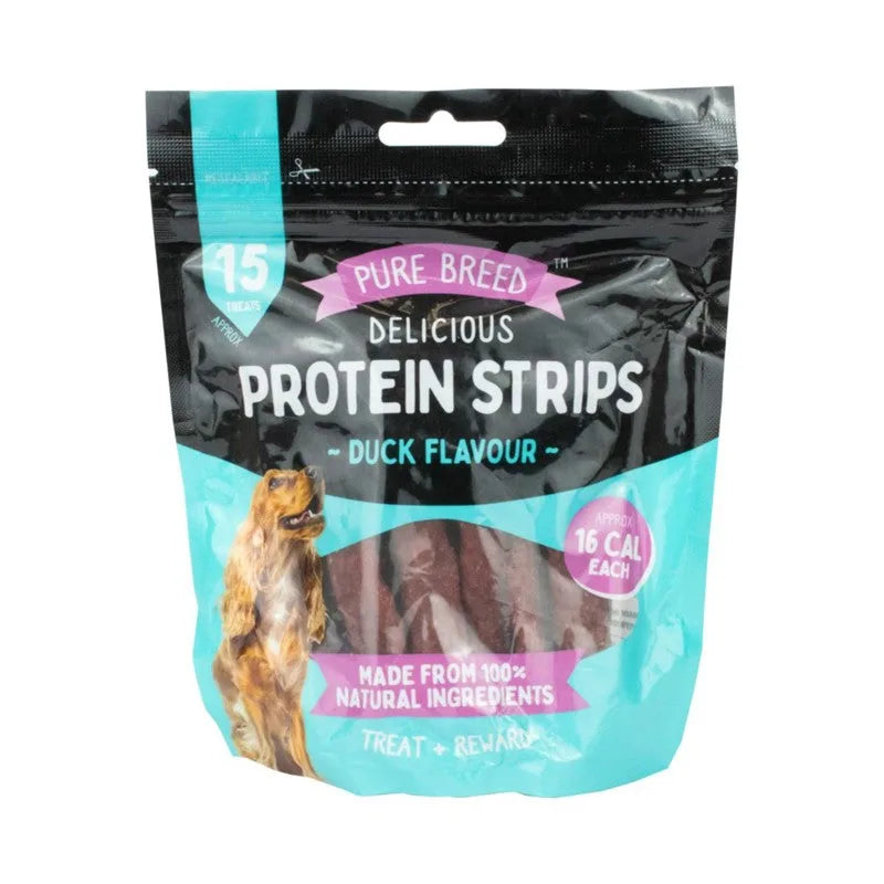 Pet Dog Treats Delicious Protein Strips Duck Flavour 150G