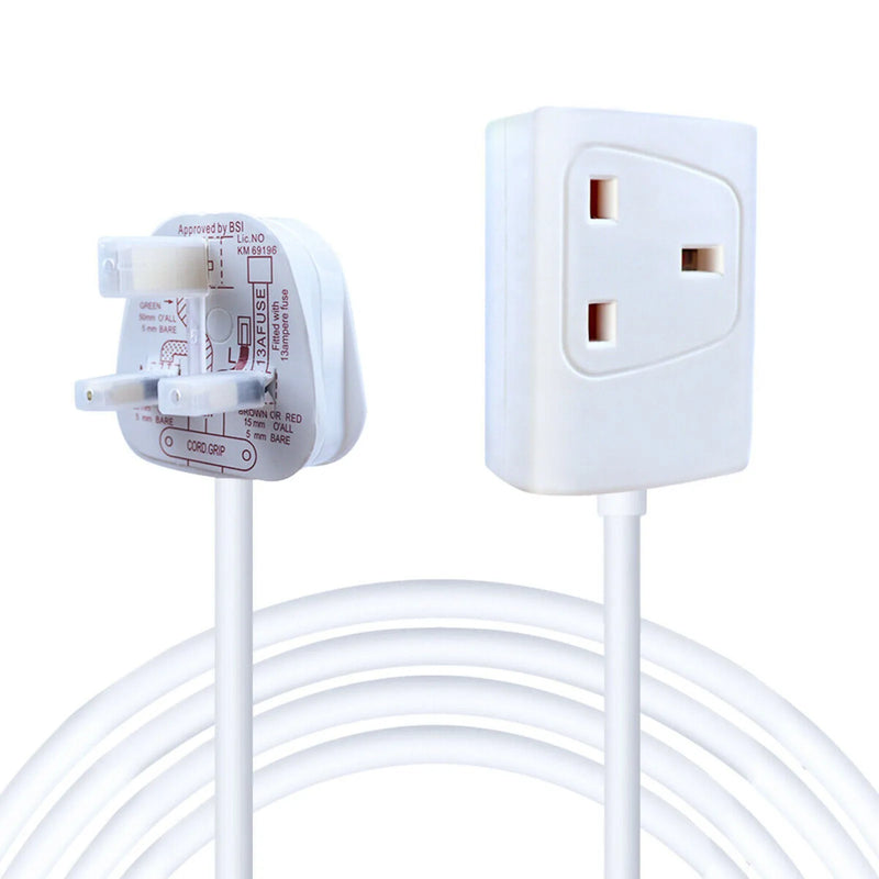E x trastar 1 Way Gang E x tension Lead With Cable White