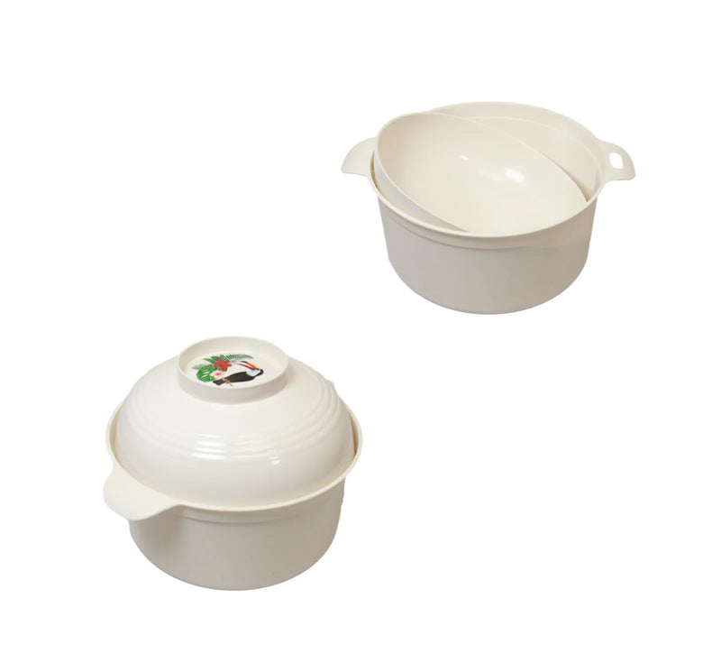 Kitchen Plastic Bowl And Lid Storage Pot Snacks Vegetable Fruits Bowl