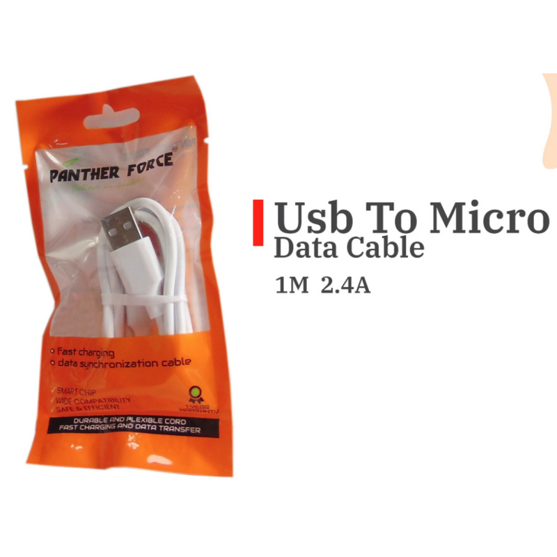 Panther Force 1M USB - Micro Cable (0.40p/each)