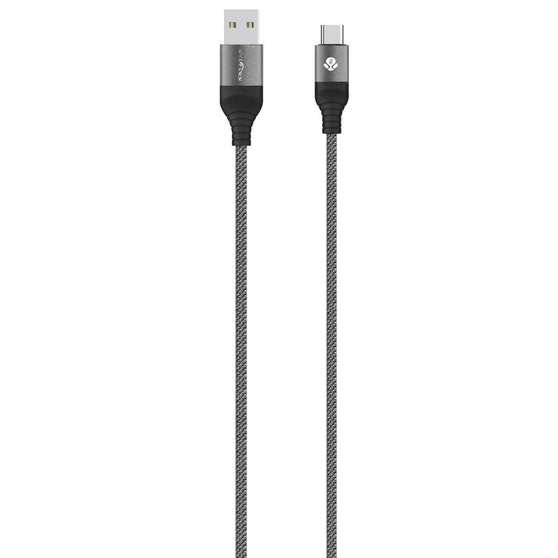 WYEFLOW Aluminum Alloy Braided USB-A to USB-C Charging and Syncing Cable 1m