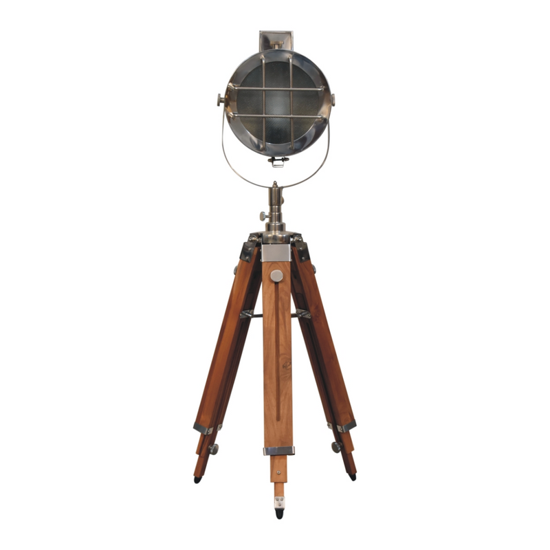 Artisan Furniture Home Decor Accessories - Caged Chrome Spotlight Floor Lamp