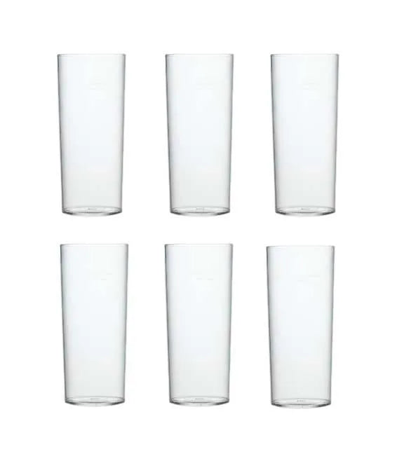 Long Plastic Tumblers Pack Of 6