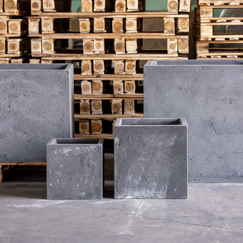 Cubrosa | Onyx Dusk – 70cm Extra Large Concrete Square Planter – 246L Block Plant Pot
