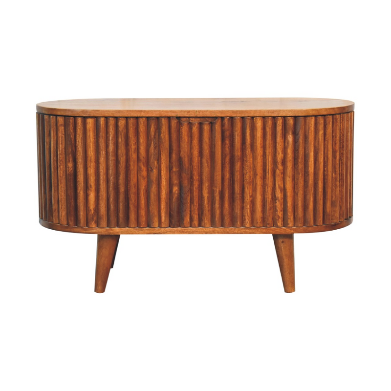 Artisan Furniture Solid Wood Reeve Lid-up Blanket Box, Light Brown