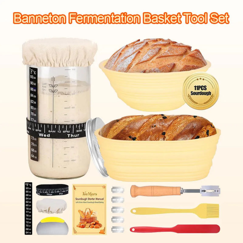 Bread Fermentation Basket, Sourdough Proofing Basket & Bread Baking Tool for Home Kitchen
