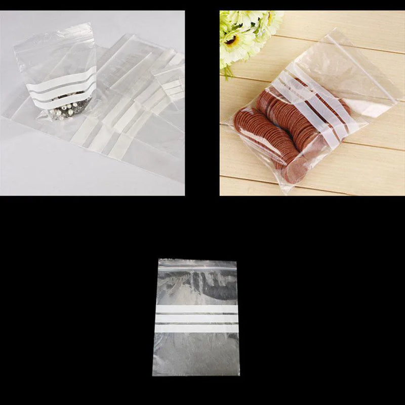 60 Pack Crystal Clear Multi Purpose Zipper Bags