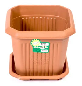 Square Flower Plant Pot Set Number 1