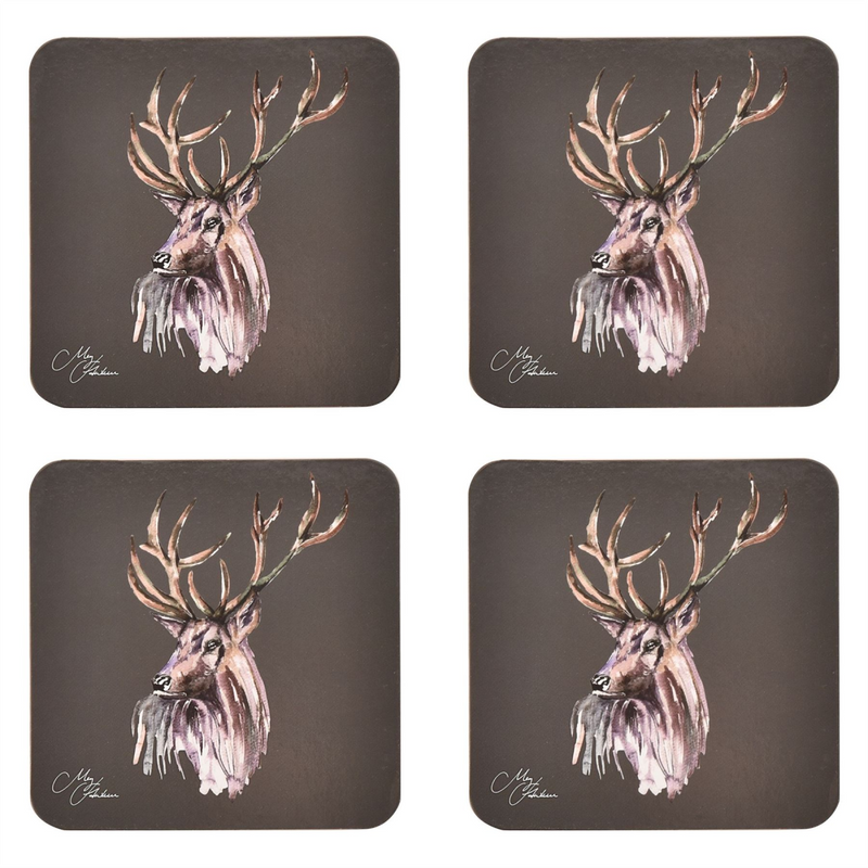 Meg Hawkins Set of 4 Coasters Stag