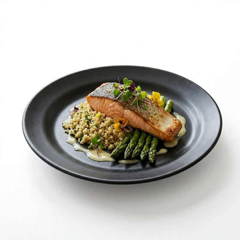 Black Dinner Plate, 211G – Durable Tableware Essential