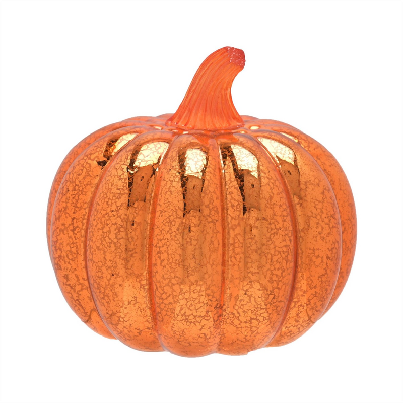 Orange Pumpkin LED Lantern Large