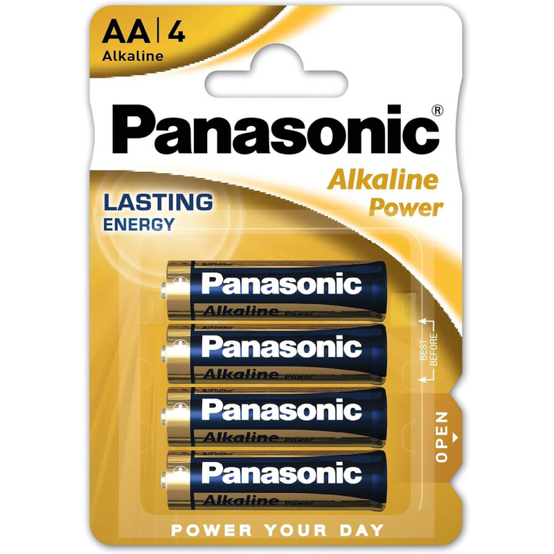 Panasonic AA Alkaline Battery Pack of 4 -  Box of 12