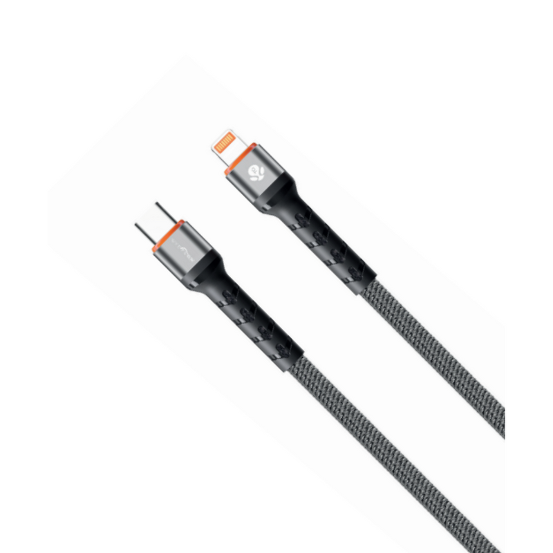 WYEFLOW 27W SuperStrand Braided USB-C to 8-Pin Charging & Data Cable 1m