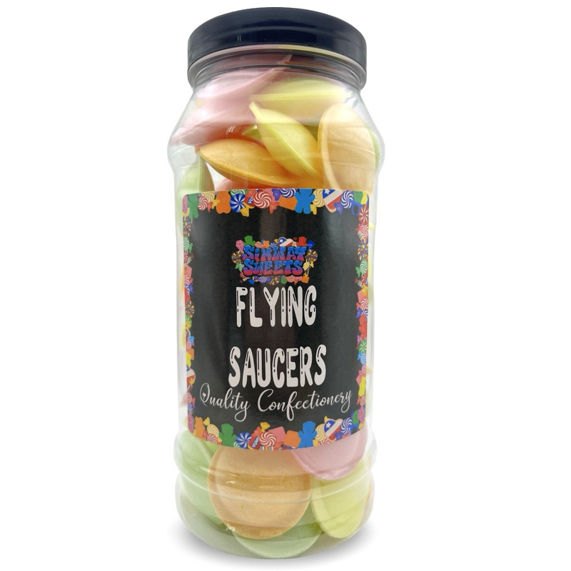 Flying Saucers UFO Retro Sweets Gift Jar - 75g