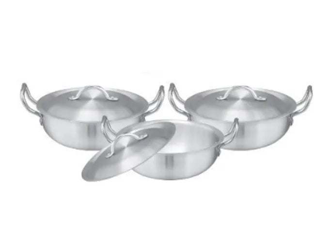 Cute Metal Wire Handle Karahi Wok Pan Set Of 3 Assorted Sizes 1 – 3