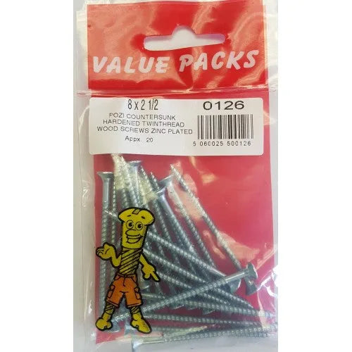 1 2'' Pozi C Sk Twinthread Wood Screws