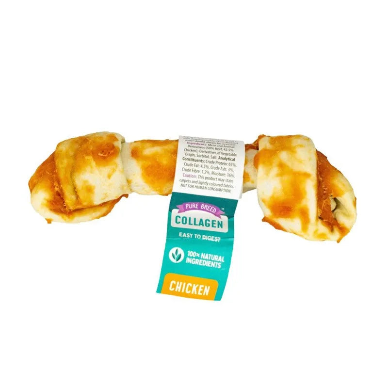 Pet Dog Treats Large Collagen Chew Knot Chicken