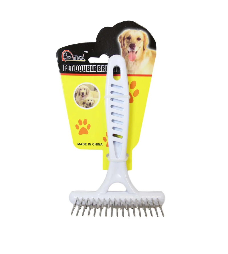 Pet Dog Cat Metal Teeth Grooming Brush