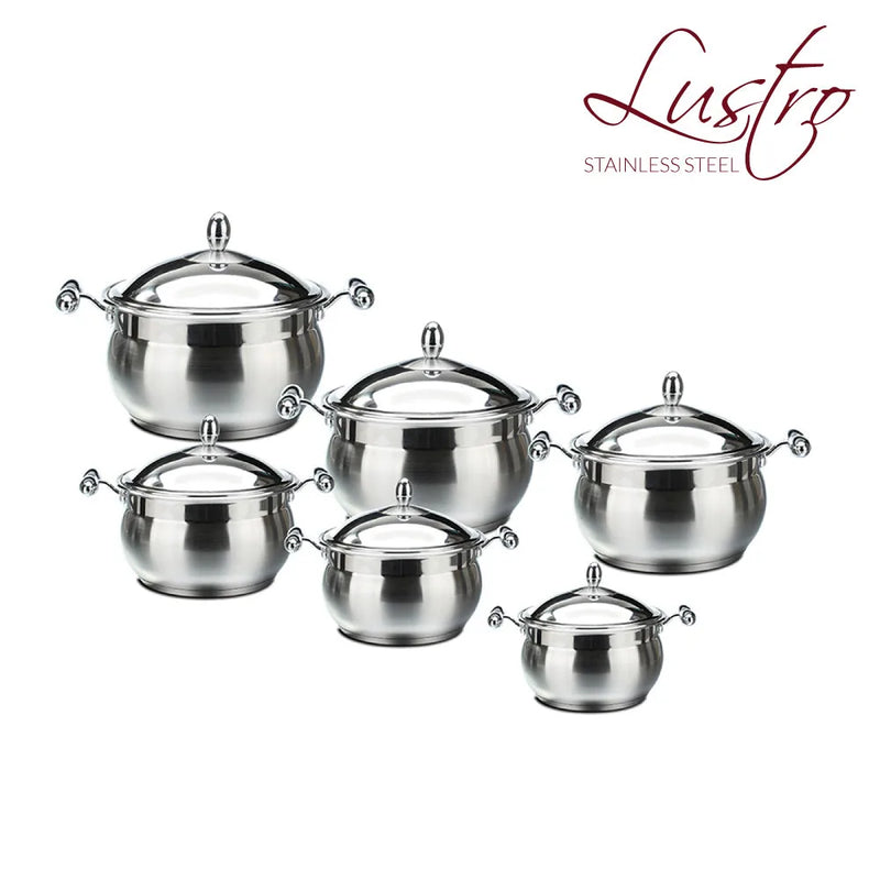 Sq Professional Lustro Stainless Steel Imperiale Casserole Set Of 6