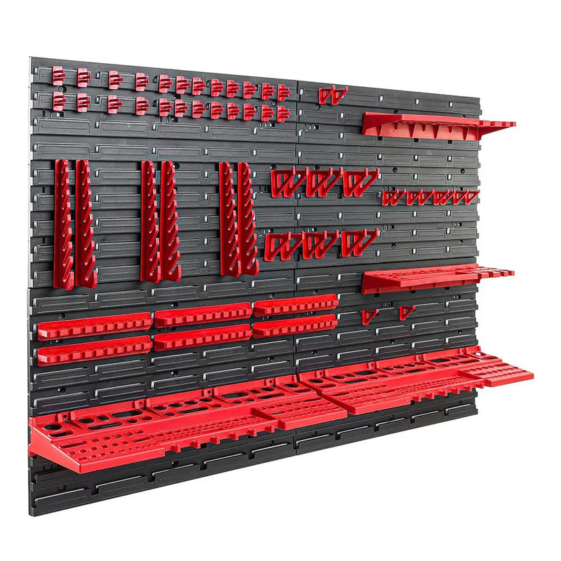 WALL MOUNTED TOOL PEG BOARD SET GARAGE STORAGE BINS WORKSHOP RACK SHED ORGANISER